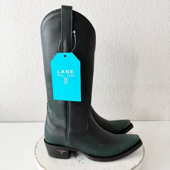 Lane EMMA JANE Womens Green Cowboy Boots 5.5 Western Cowgirl Mid Calf Tall - Picture 2 of 11